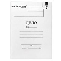 Папка-обложка inФОРМАТ ДЕЛО А4 белый немелов. картон 320 г/м2