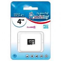 Карта памяти SmartBuy microSDHC Class 10 4GB