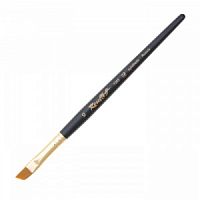 Кисть Синтетика Наклонная Hard Roubloff 1365 №10 короткая ручка 1365-10 черная мат 2085248