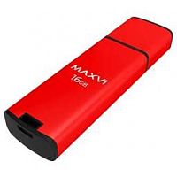 Флешка MAXVI MP2 16GB red, монолит с колпачком, ABS пластик + металл, USB 2.0