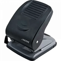 Дырокол 40л. deVENTE Stripe с линейкой, черный