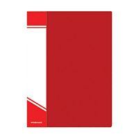 Папка с файлами inФОРМАТ А4 80 файлов красн. пластик 800 мкм карман