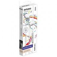Наушники EXPLOYD (EX-HP-1474) 3.5mm/белый/1.2М/Easy