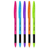 Ручка шариковая Berlingo "Tribase grip color zone" синяя, 0,7мм, грип, ассорти