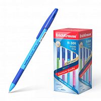 Ручка шариковая ERICH KRAUSE R-301 Neon grip, синий