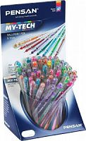 Ручка маслян. PENSAN MY-TECH MIX COLORED ассорти 0,7 мм