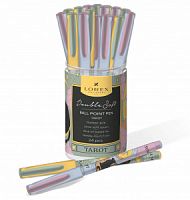 Ручка маслян. LOREX TAROT Double Soft синий 0,7 мм ассорти кругл. корп. ultra-soft touch грип игольч
