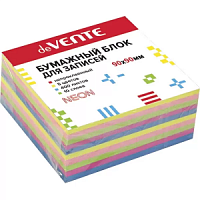 Блок для записи deVENTE 9х9см,400л. 5цв.80г/м2, неон ассорти