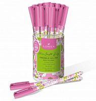 Ручка гелевая стираемая LOREX WAVY FLORAL Slim Soft Grip 0,5 мм синий 1 шт ultra-soft touch грип