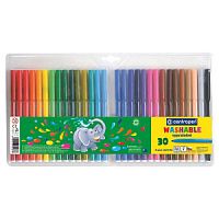 Фломастеры CENTROPEN ПИНГВИНЫ 30 цв. блист. упак. шестигран. корп. смываемые