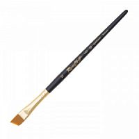 Кисть Синтетика Наклонная Hard Roubloff 1365 №12 короткая ручка 1365-12 черная мат 2085247