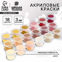 Набор акриловых красок "Светлый день", 18 цветов 9645411