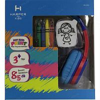 Наушники HARPER KIDS  HN-302 Blue-Red  (шнур  1.2м)