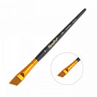 Кисть Синтетика Наклонная Hard Roubloff 1365 №14 короткая ручка 1365-14 черная мат 2085246