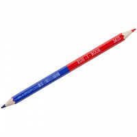 Карандаш двухцветный Koh-I-Noor, синий-красный, утолщенный